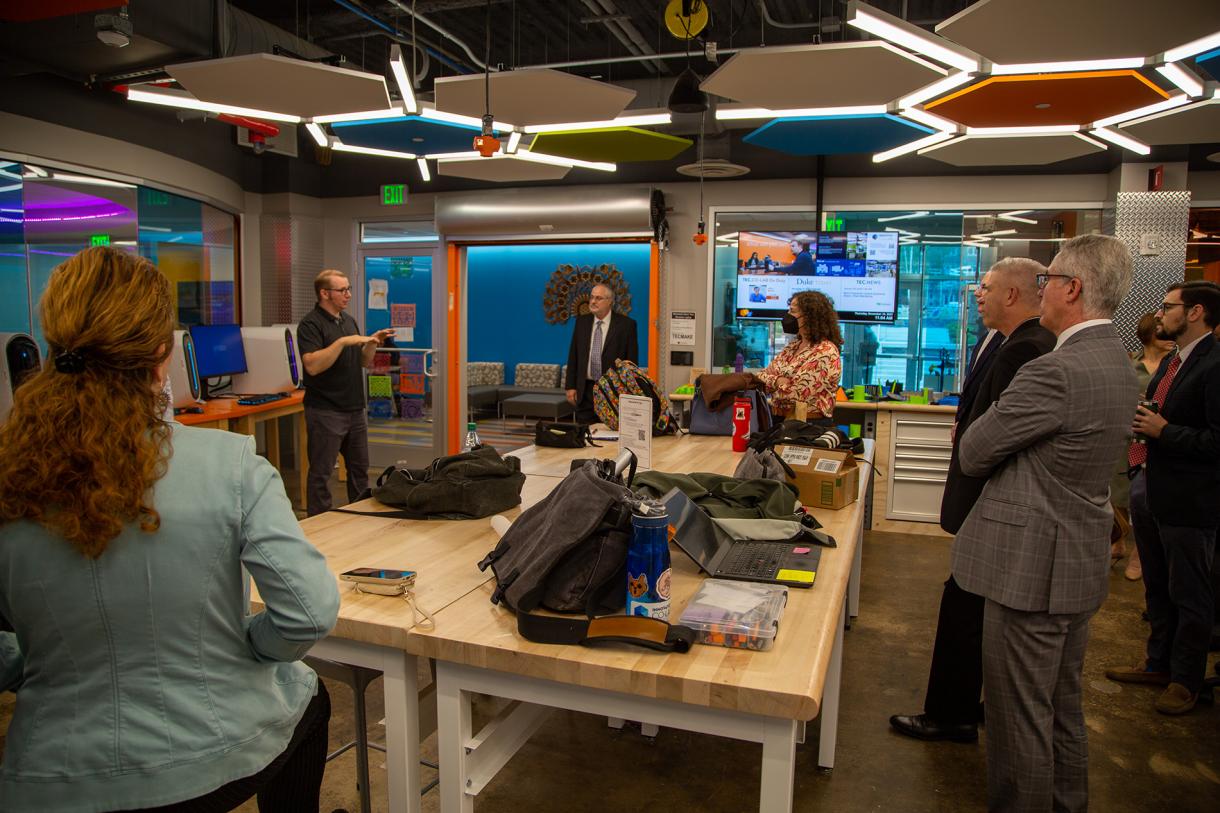Members of the NC Board of Science, Technology & Innovation tour the Innovation Co-Lab